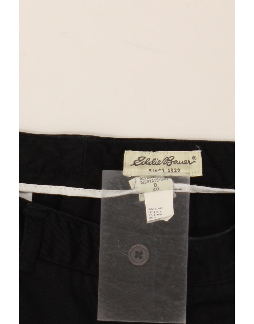 EDDIE BAUER Womens Straight Chino Trousers EU 40 Medium W30 L30 Black