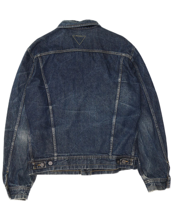 Meltin' Pot Mens Denim Jacket UK 44 2XL Blue Cotton