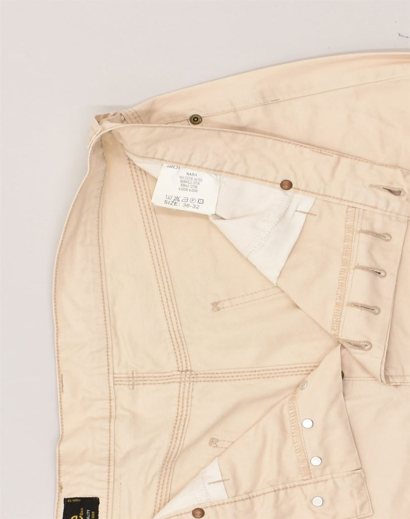 LEE Mens Nash Straight Casual Trousers W36 L32 Beige Cotton | Vintage Lee | Thrift | Second-Hand Lee | Used Clothing | Messina Hembry 