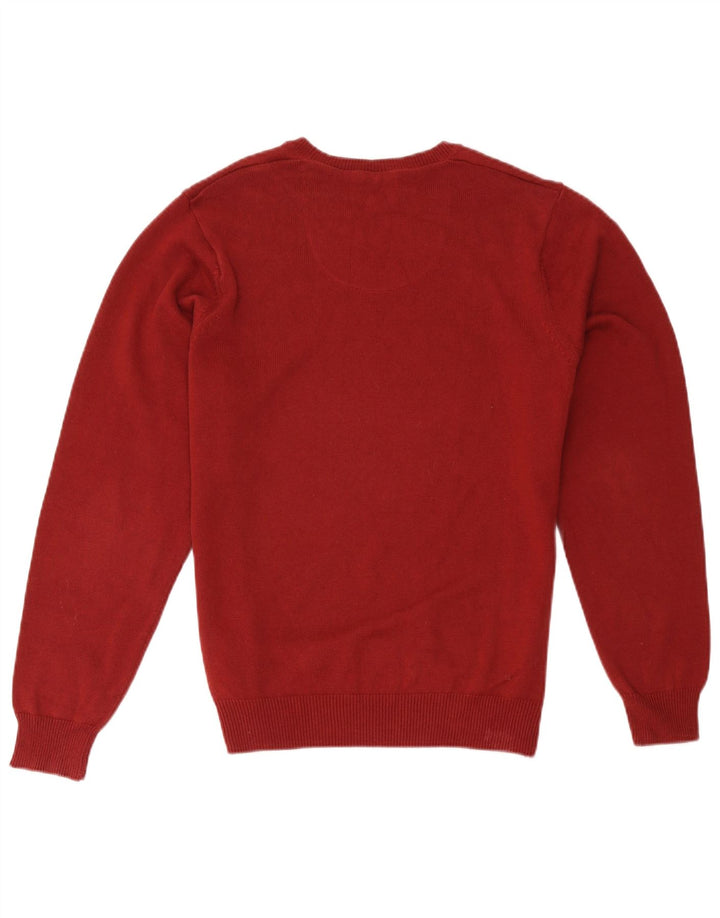Marks & Spencer Mens Blue Harbour Crew Neck Jumper Sweater Medium Red