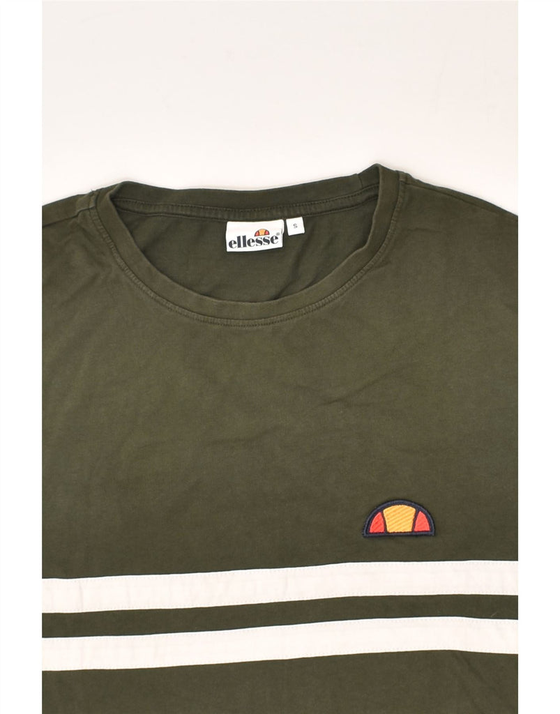 ELLESSE Mens T-Shirt Top Small Khaki Cotton | Vintage Ellesse | Thrift | Second-Hand Ellesse | Used Clothing | Messina Hembry 