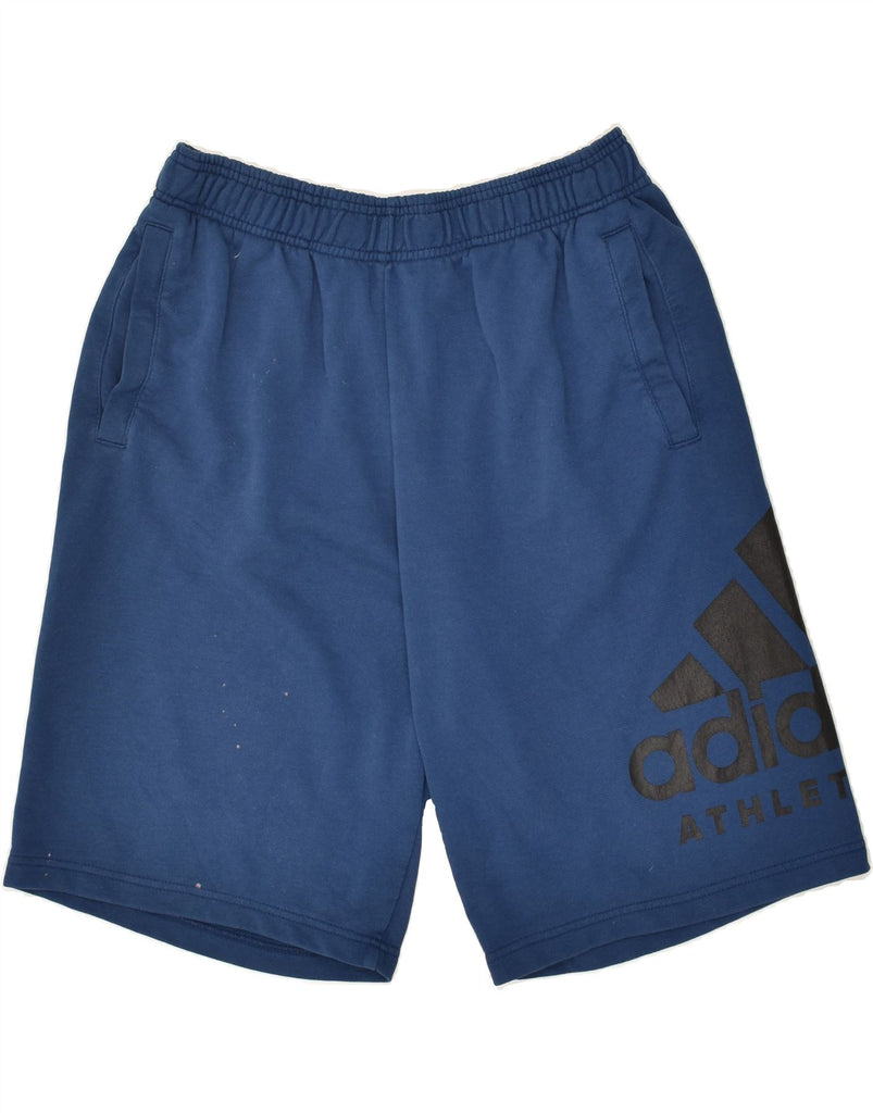 ADIDAS Mens Graphic Sport Shorts Large Navy Blue Cotton | Vintage Adidas | Thrift | Second-Hand Adidas | Used Clothing | Messina Hembry 