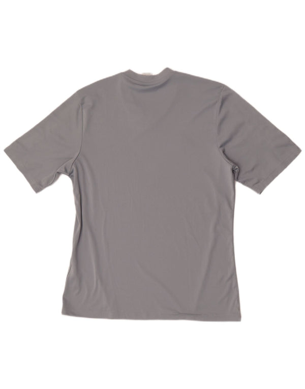 Adidas Mens T-Shirt Top Large Grey Polyester
