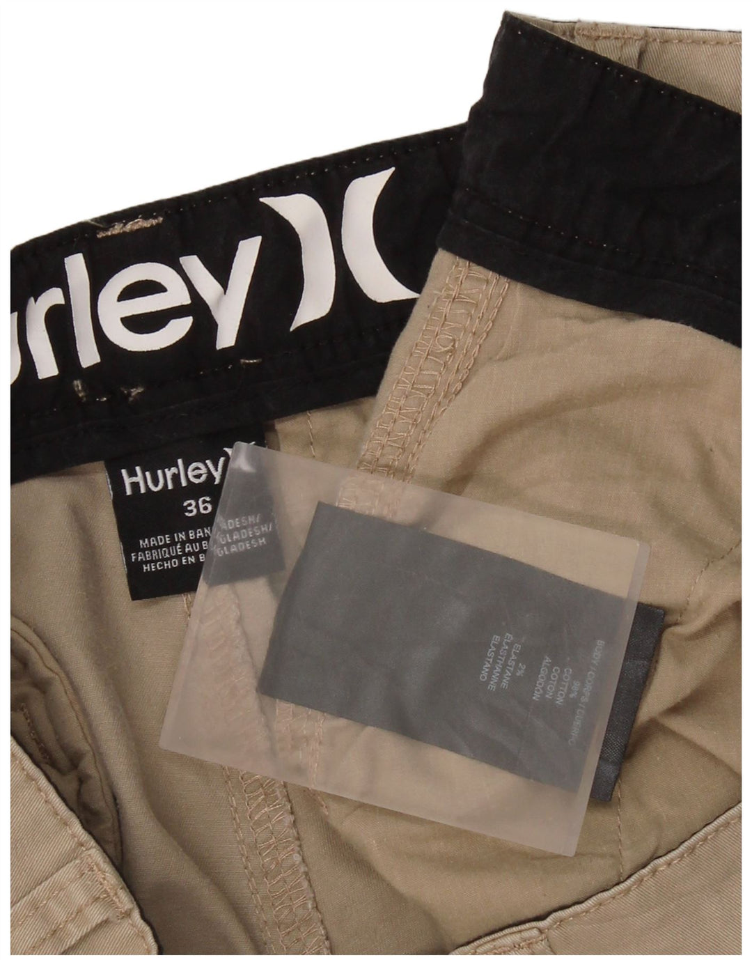 Harley Mens Chino Shorts W36 Large Beige Cotton