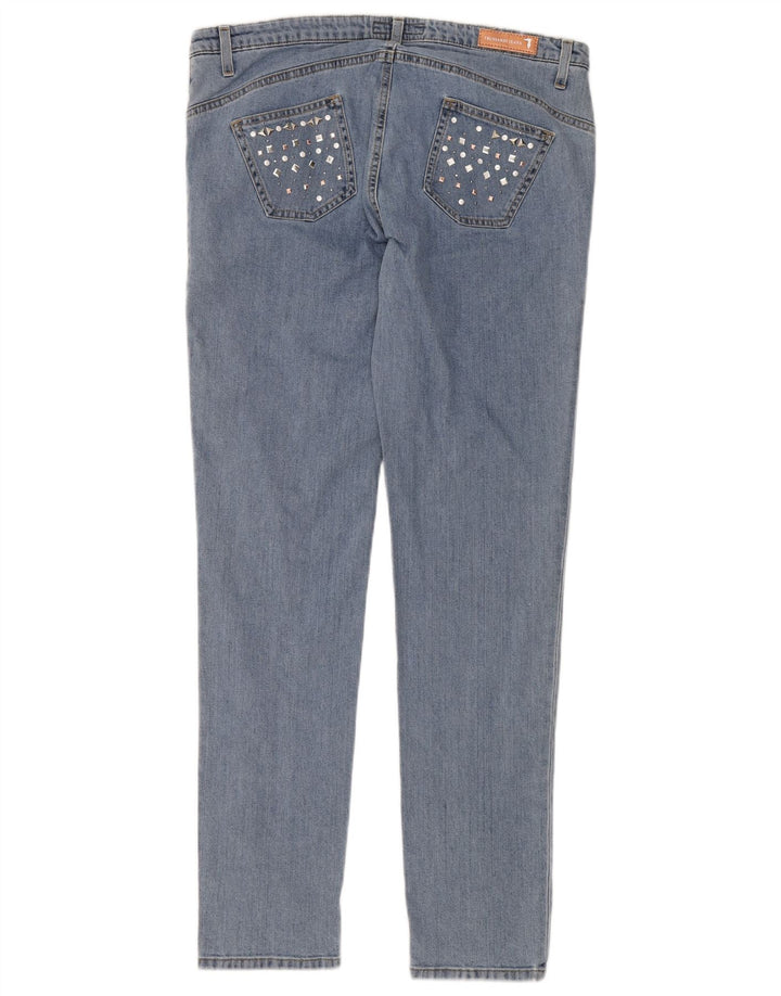 TRUSSARDI Womens Skinny Jeans IT 47 Large W33 L32 Blue