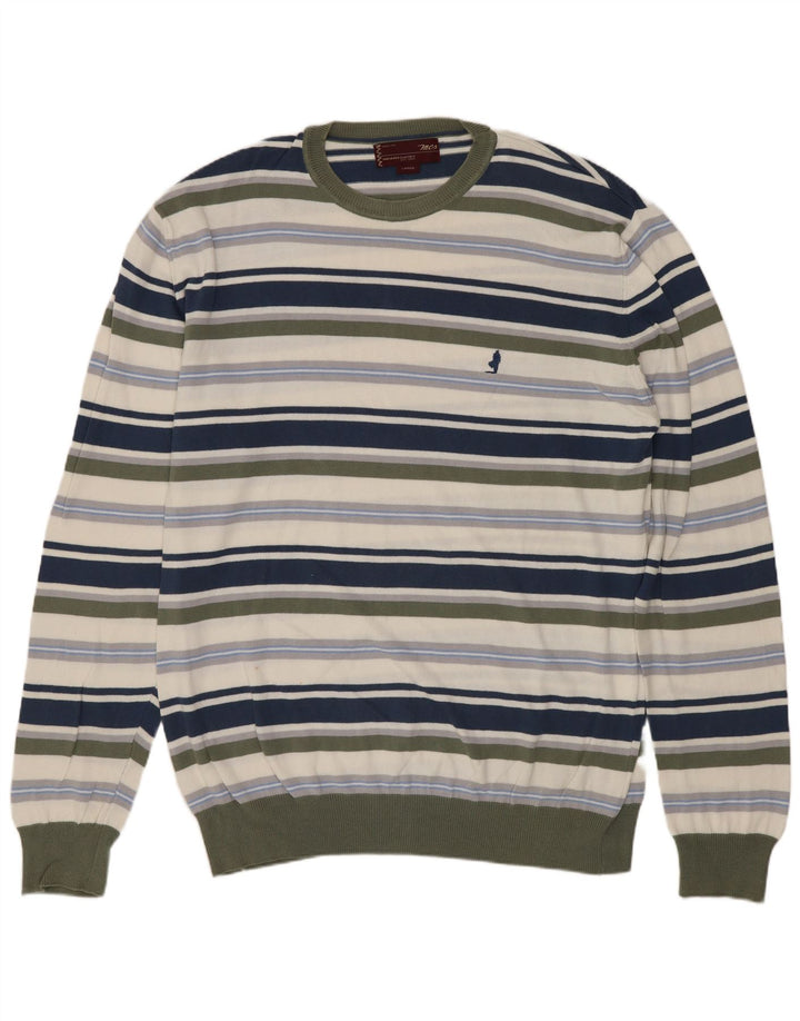 MARLBORO CLASSICS Mens Crew Neck Jumper Sweater Large Multicoloured