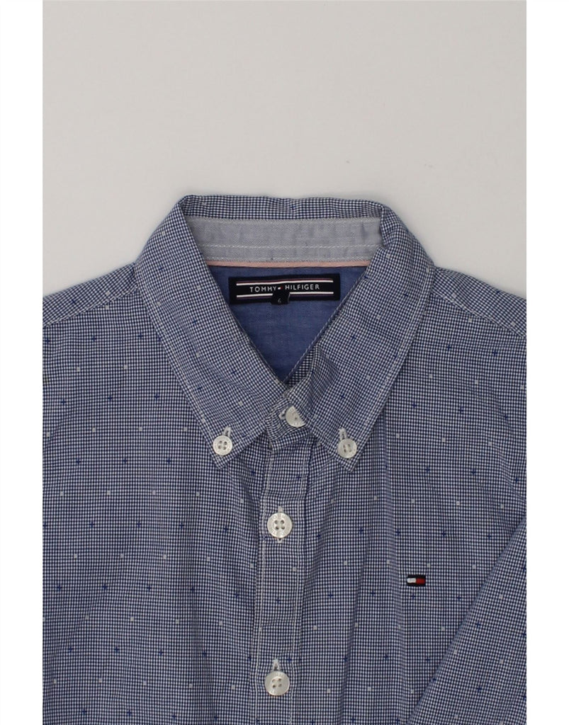 TOMMY HILFIGER Boys Shirt 5-6 Years Blue Cotton | Vintage Tommy Hilfiger | Thrift | Second-Hand Tommy Hilfiger | Used Clothing | Messina Hembry 