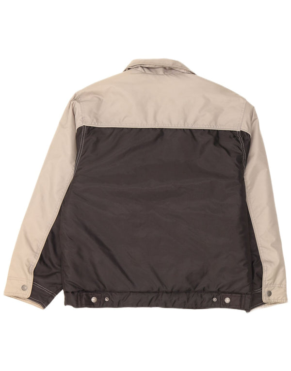 Le Frog Mens Padded Jacket IT 48/50 Medium Black Colourblock Polyester
