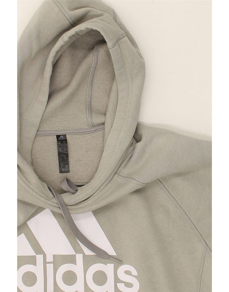 ADIDAS Mens Graphic Hoodie Jumper XL Grey Cotton | Vintage Adidas | Thrift | Second-Hand Adidas | Used Clothing | Messina Hembry 