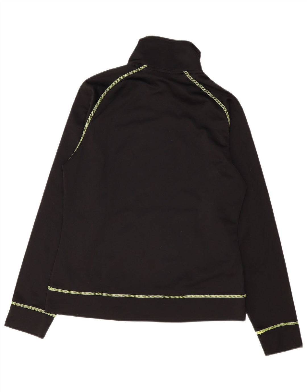 ASICS Womens Tracksuit Top Jacket UK 12 Medium Black Polyester