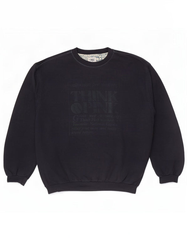 Think Pink Mens Graphic Sweatshirt Jumper 2XL Navy Blue