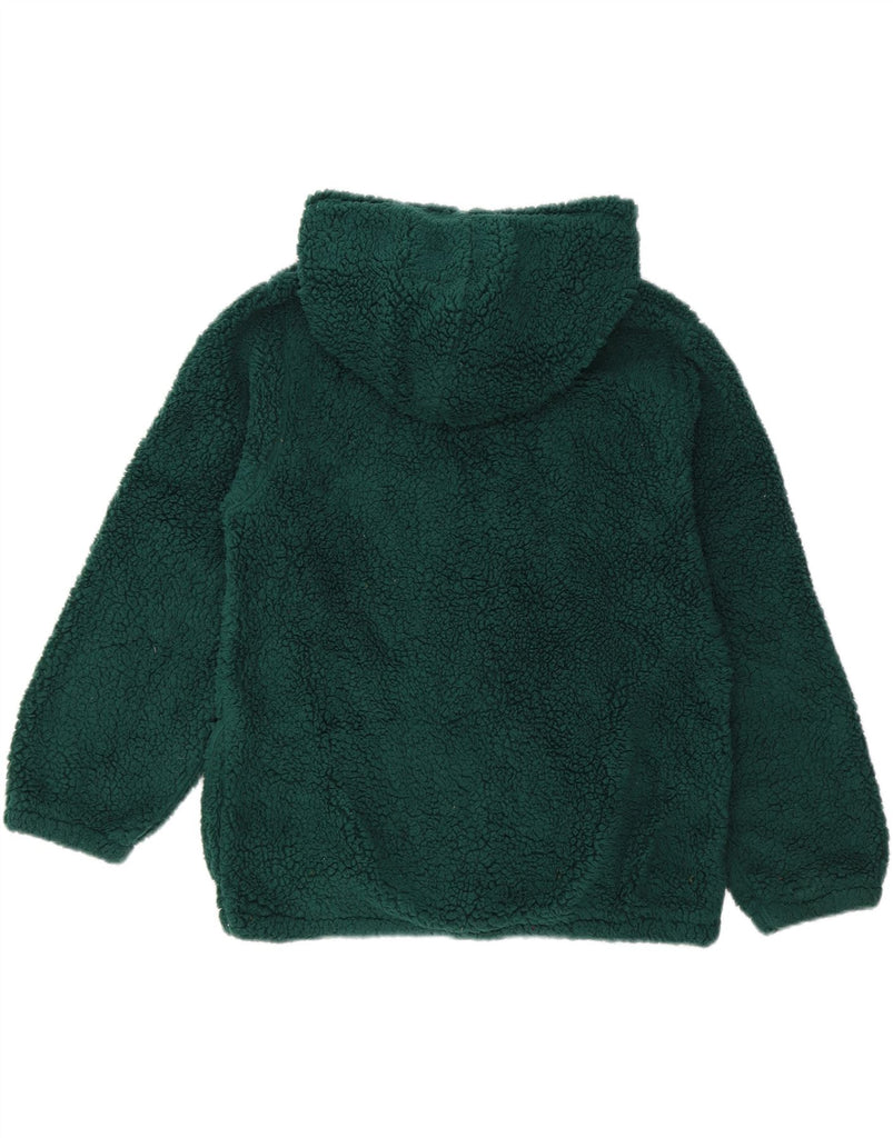 CHAMPION Womens Hooded Fleece Jacket UK 18 XL Green Polyester Vintage Champion and Second-Hand Champion from Messina Hembry 
