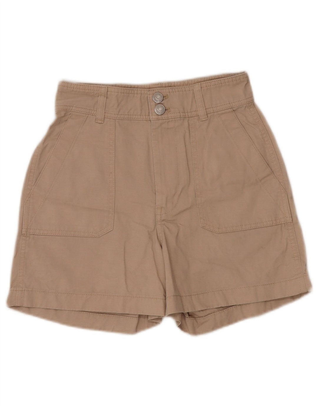 Tommy Hilfiger Womens High Rise Cargo Shorts W26 Small Beige