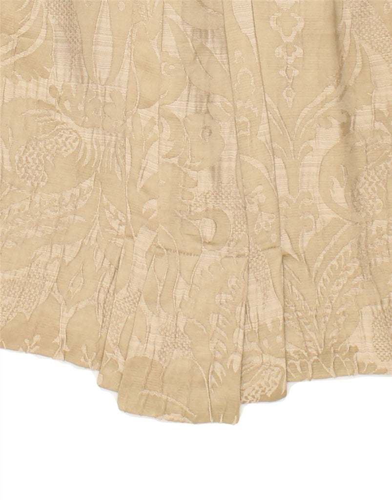 ETRO Womens Straight Skirt IT 44 Medium W28 Beige Floral Cotton | Vintage Etro | Thrift | Second-Hand Etro | Used Clothing | Messina Hembry 