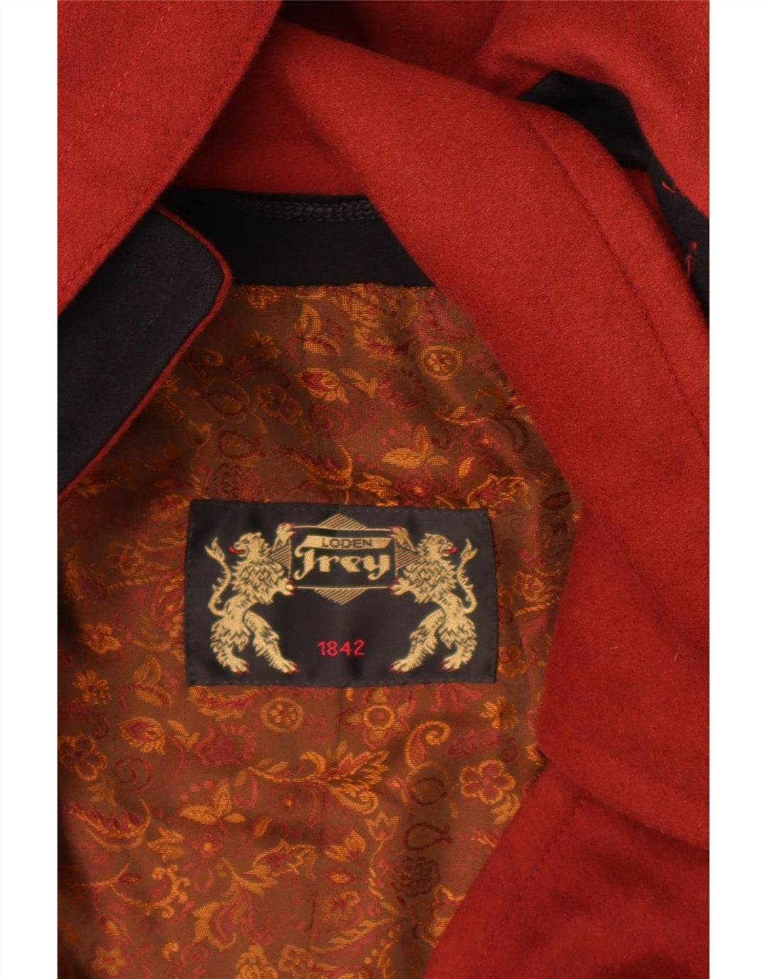 Loden Frey Womens Hooded Overcoat EU 40 Medium Red Wool