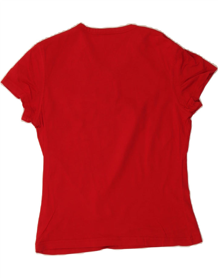 REEBOK Womens T-Shirt Top UK 14 Medium Red Cotton Vintage Reebok and Second-Hand Reebok from Messina Hembry 