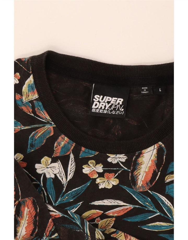 Superdry Mens Graphic T-Shirt Top Large Multicoloured Floral