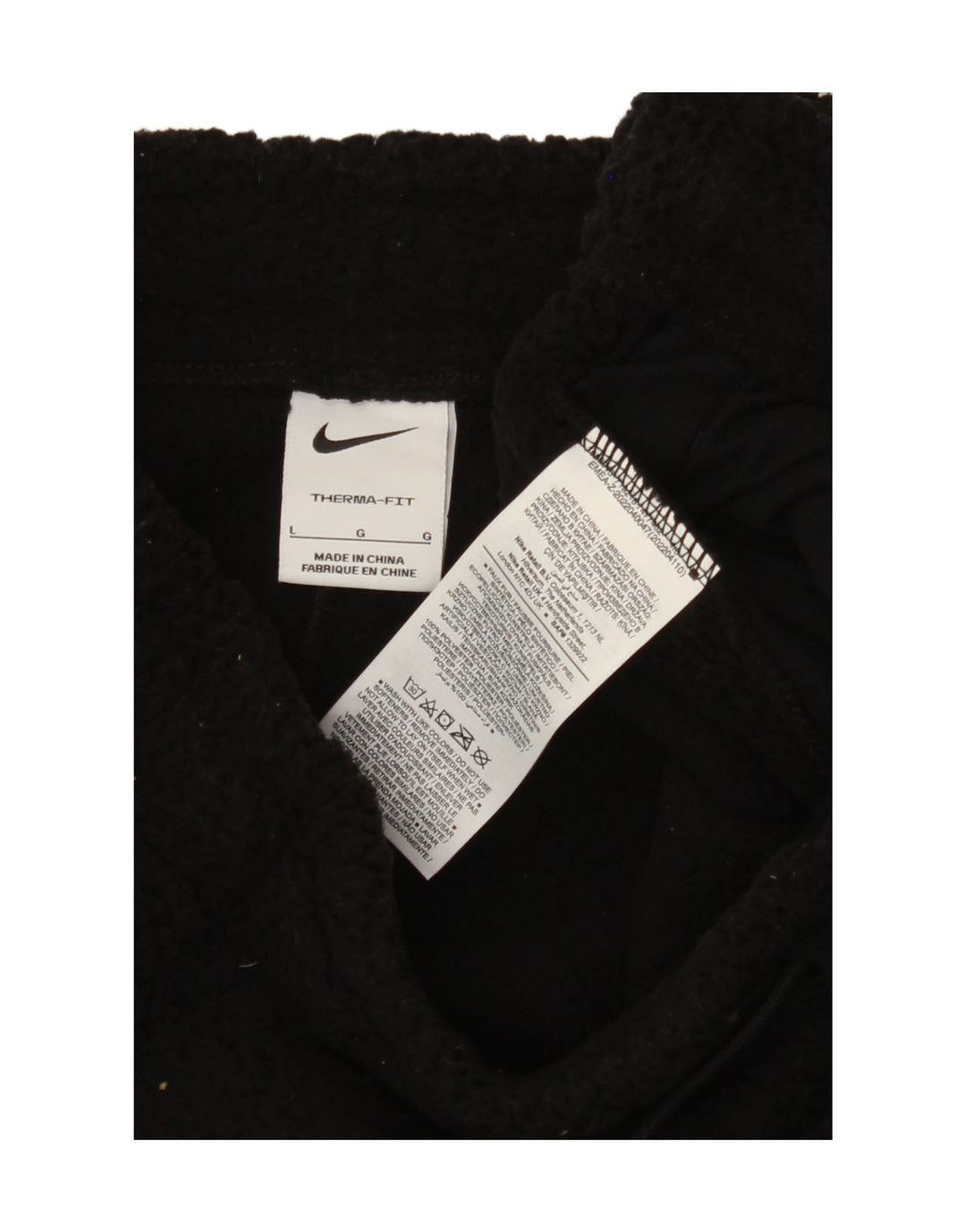 NIKE Womens Therma-Fit Tracksuit Trousers UK 16 Large  Black Polyester Vintage Nike and Second-Hand Nike from Messina Hembry 