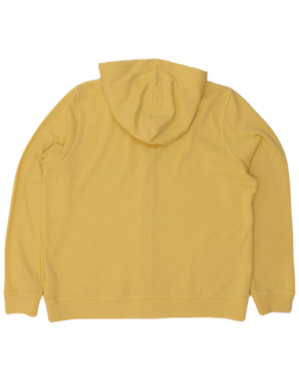 Fat Face Mens Zip Hoodie Sweater Large Yellow Cotton