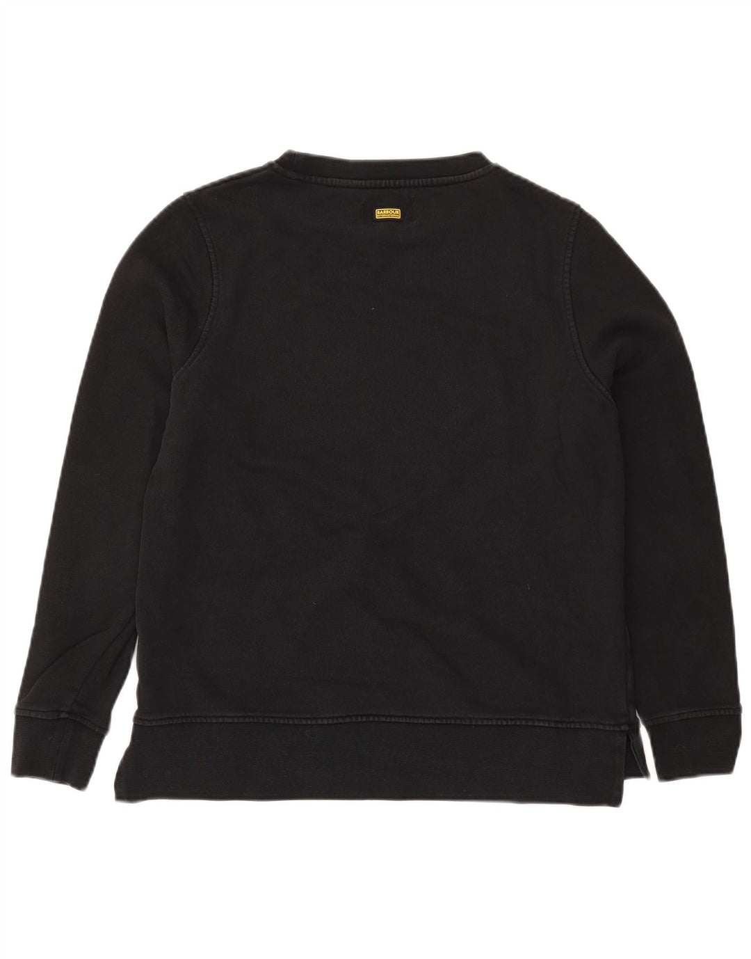 BARBOUR Womens Graphic Sweatshirt Jumper UK 12 Medium Black Cotton