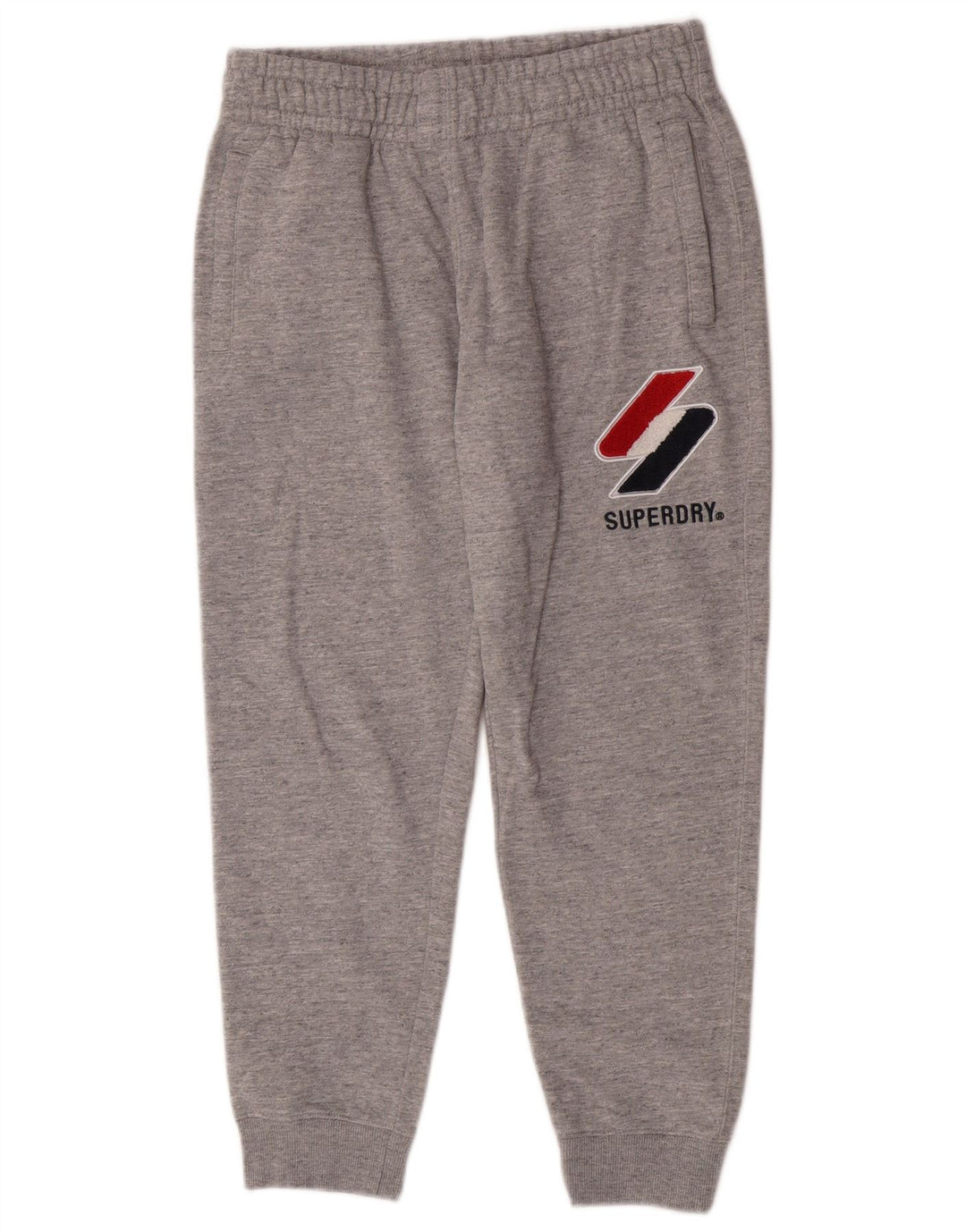 Superdry Mens Graphic Tracksuit Trousers Joggers Medium Grey Flecked