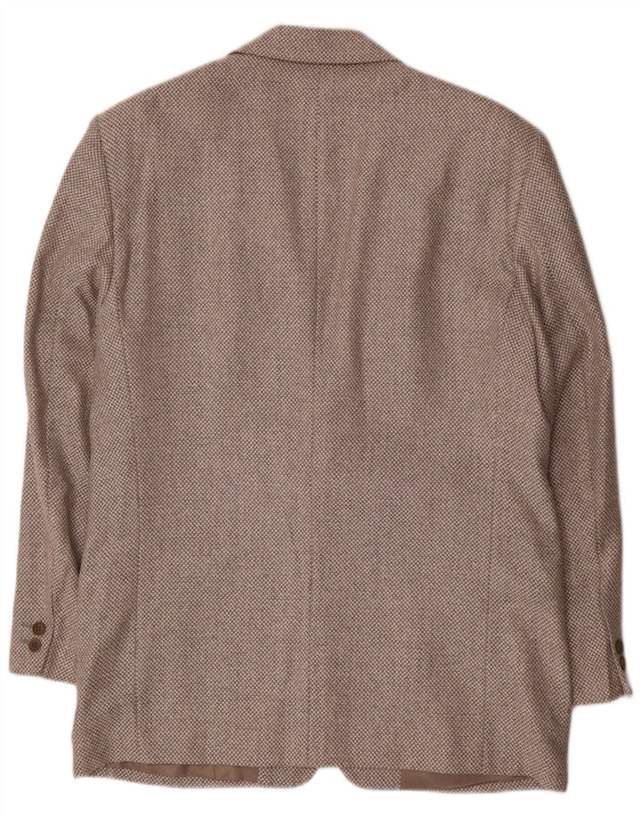 BYBLOS Mens 2 Button Blazer Jacket UK 40 Large Grey Spotted Wool