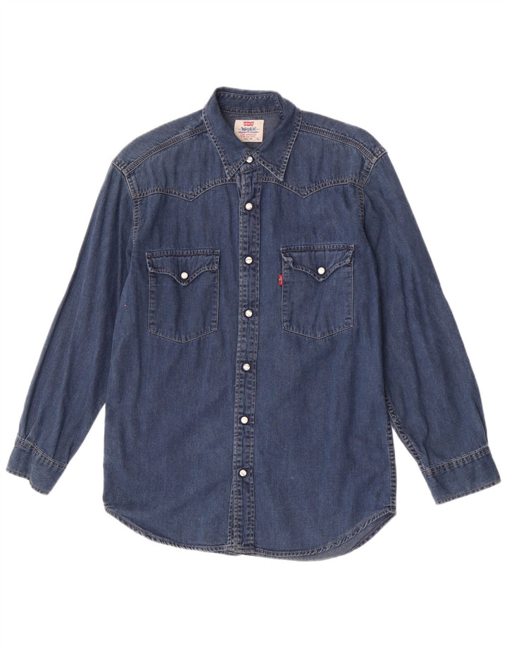 Levi's Mens Denim Shirt Small Blue Cotton