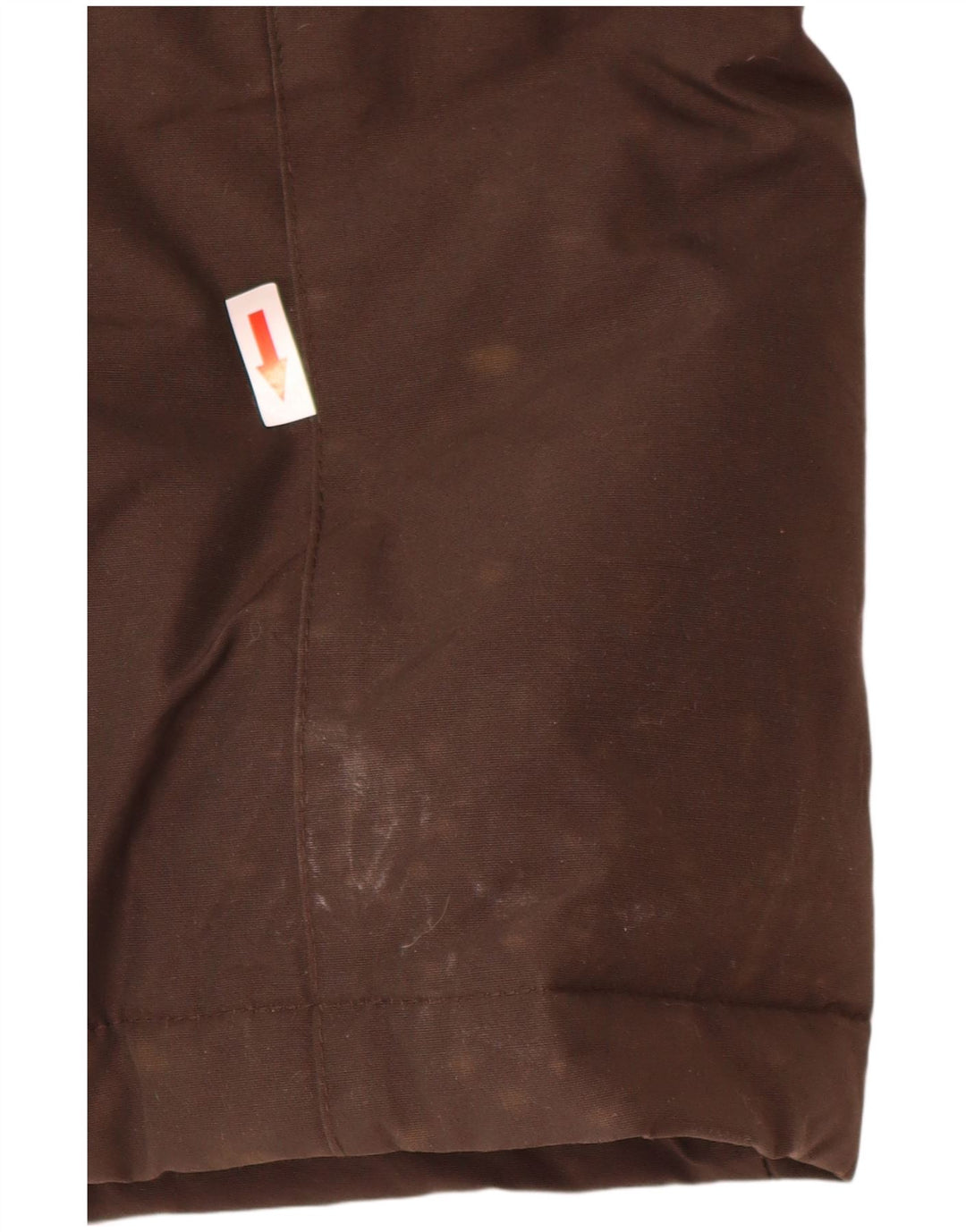 Woolrich Womens Hooded Padded Coat UK 16 Large Brown Cotton