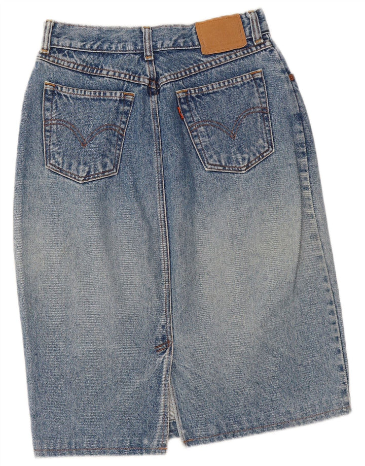 LEVI'S Womens Denim Skirt  W26 Small Blue Cotton