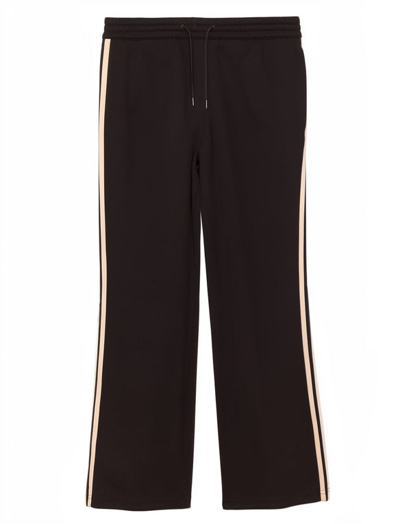 Adidas Womens Windbreaker Trousers UK 12 Medium Black Polyester Sports