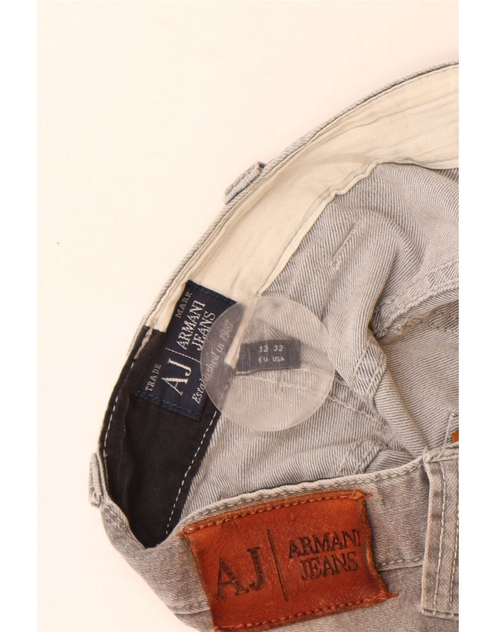 ARMANI Mens Slim Jeans W32 L33 Grey Cotton
