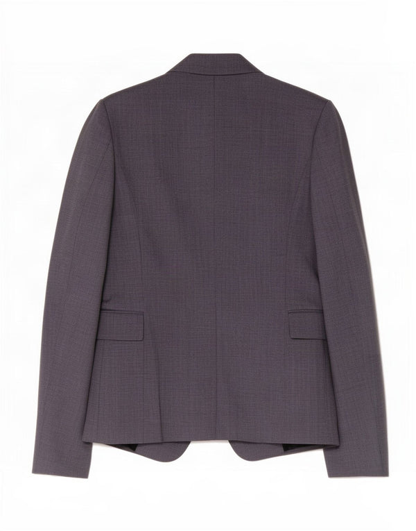 Zara Womens 1 Button Blazer Jacket UK 6 XS Navy Blue Acetate