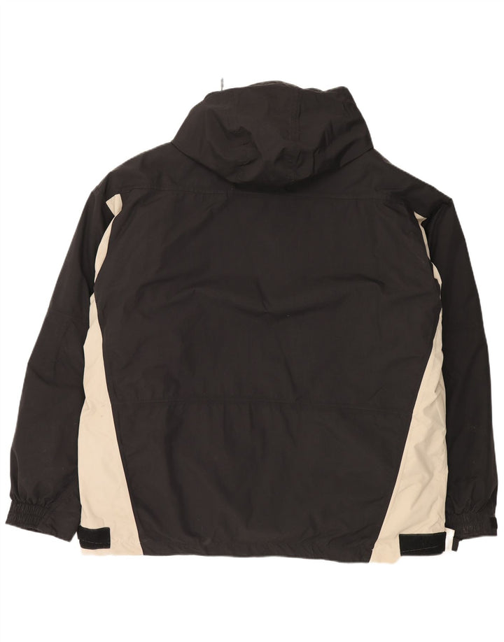 Kappa Mens Windbreaker Jacket UK 44 2XL Black Colourblock Polyamide