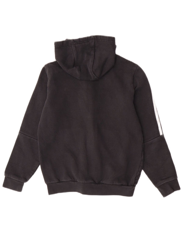Adidas Boys Zip Hoodie Sweater 11-12 Years Black Cotton