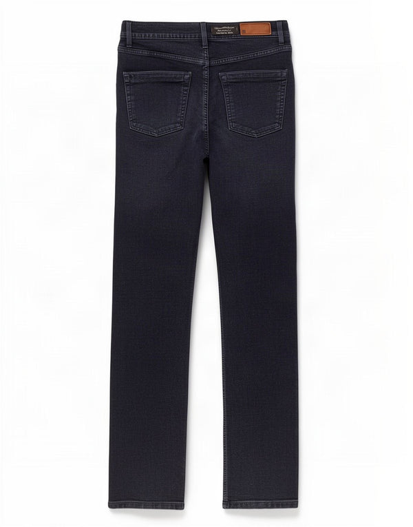 Marks & Spencer Mens Straight Casual Trousers W32 L33 Navy Blue Cotton