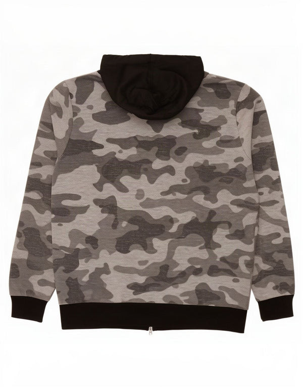 Nike Mens Zip Hoodie Sweater XL Grey Camouflage Cotton