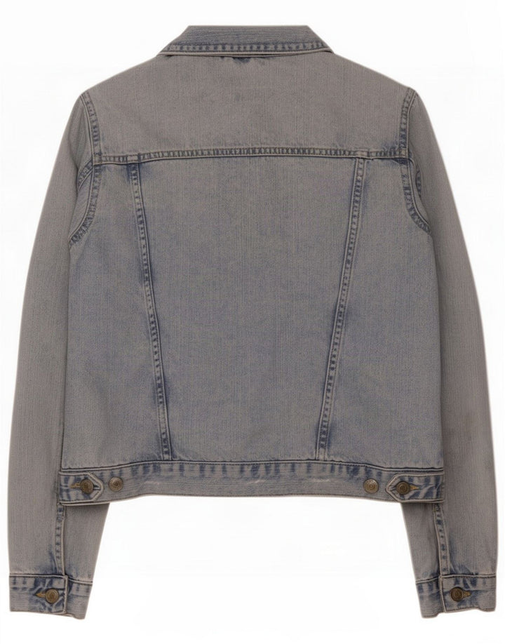 Topshop Womens Denim Jacket UK 10 Small Blue Cotton