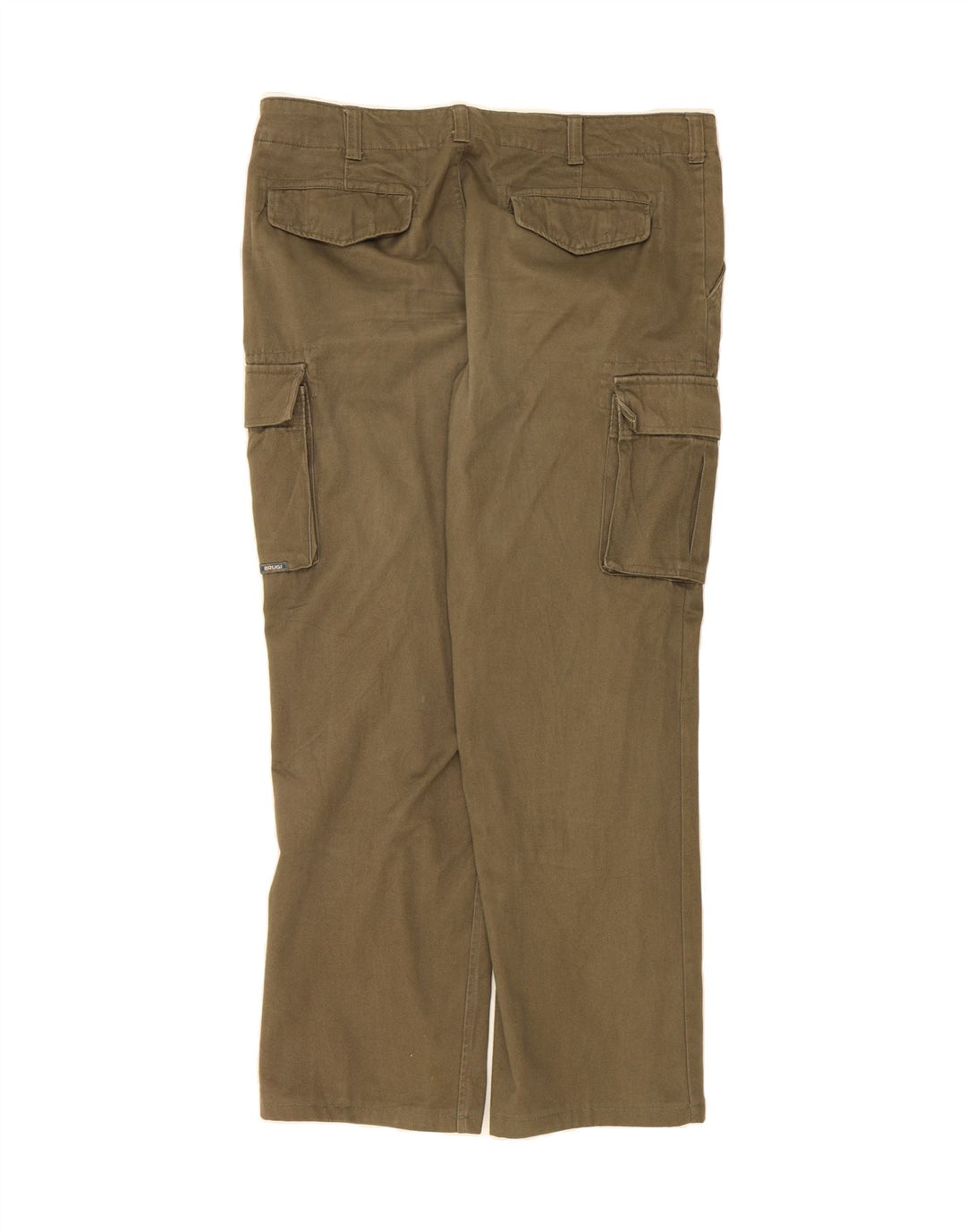 BRUGI Mens Straight Cargo Trousers W36 L29 Khaki Cotton Vintage Brugi and Second-Hand Brugi from Messina Hembry 