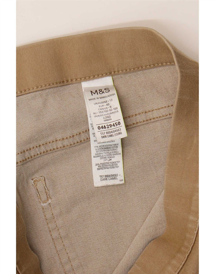 Marks & Spencer Womens Jegging Jeans UK 12 Medium W30 L29 Brown Cotton