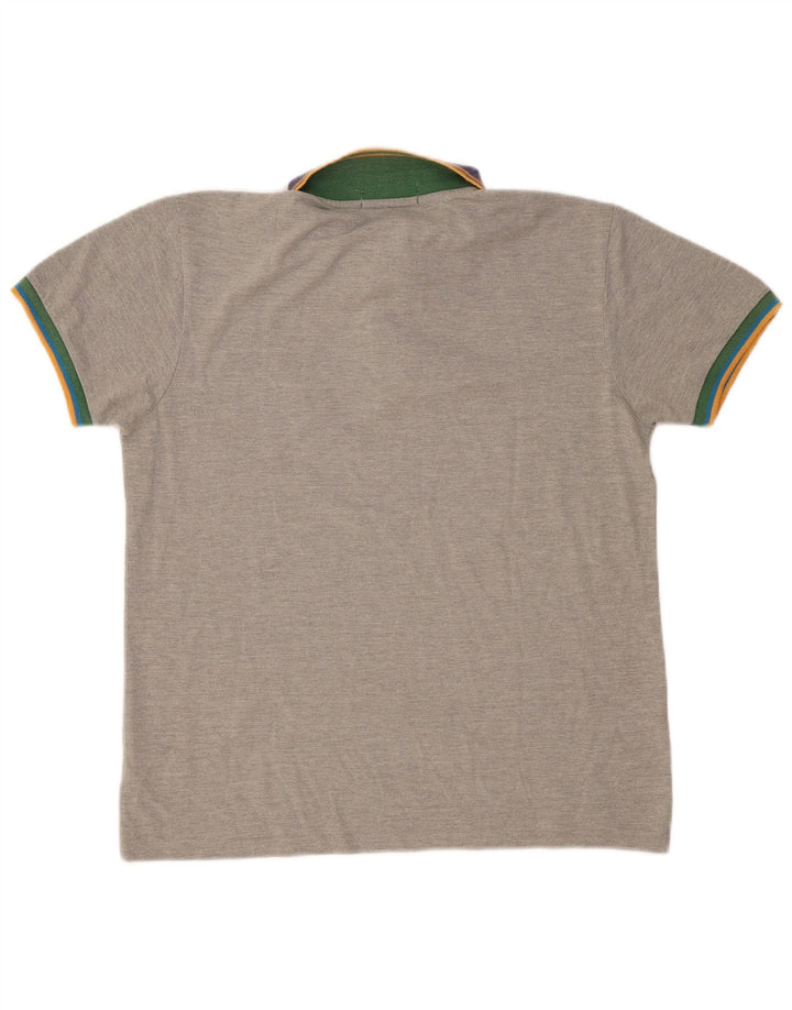 Fred Perry Mens Polo Shirt XL Grey Colourblock Cotton