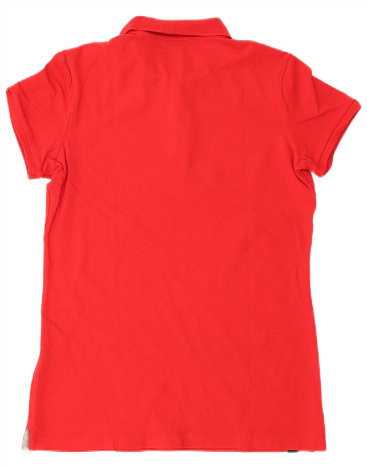 Nike Womens Polo Shirt UK 16 Large Red Cotton