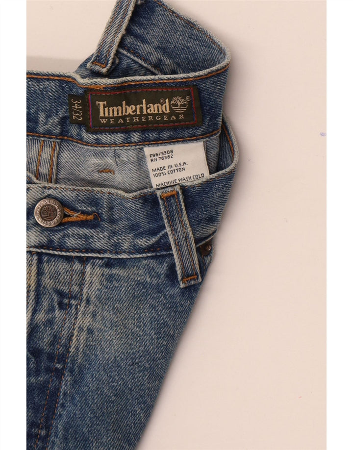 Timberland Mens Straight Jeans W34 L32 Blue Cotton