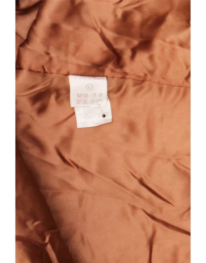 Marella Womens Oversized Abstract Pattern Overcoat UK 16 Large Brown