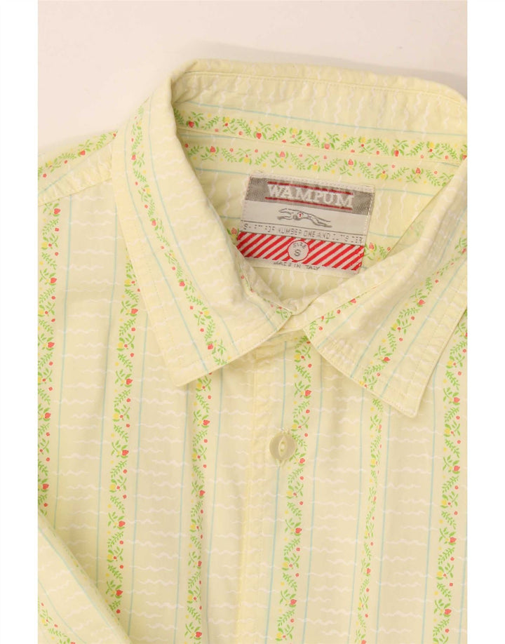 Wampum Mens Shirt Small Yellow Striped