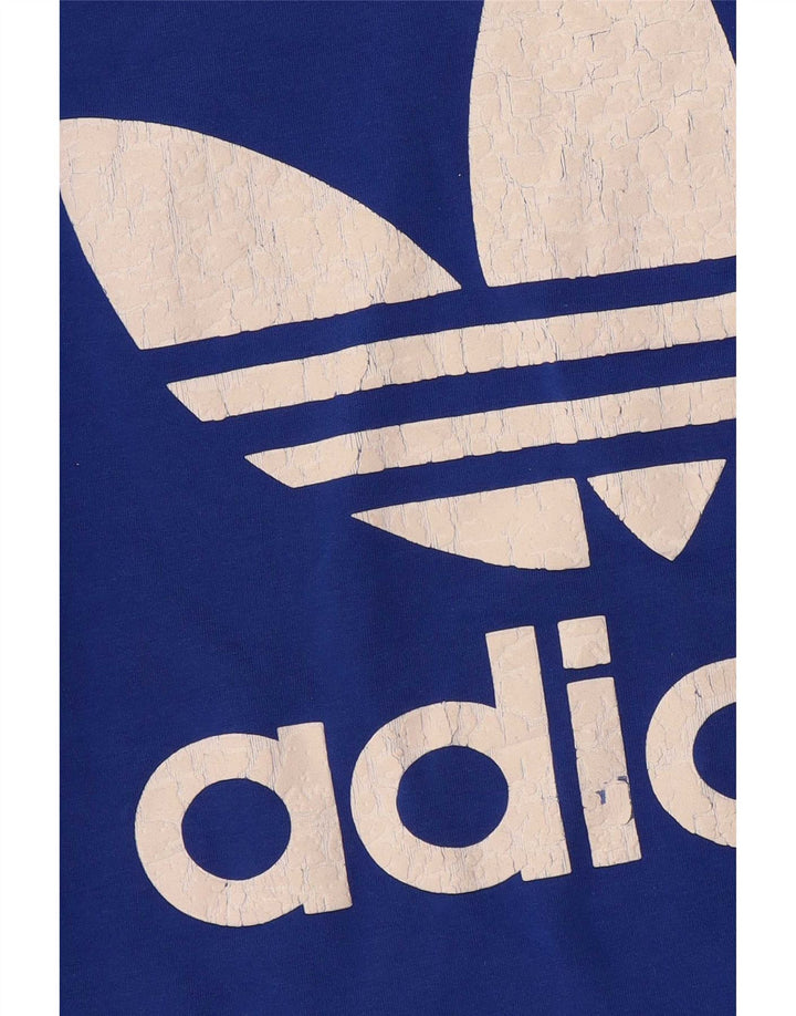 Adidas Mens Graphic T-Shirt Top Small Blue Cotton