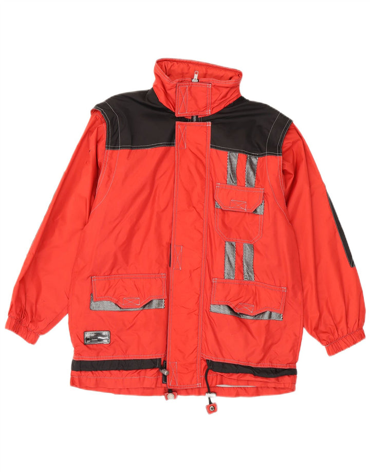 Astrolabio Mens Windbreaker Jacket UK 16 Large Red Colourblock Polyamide
