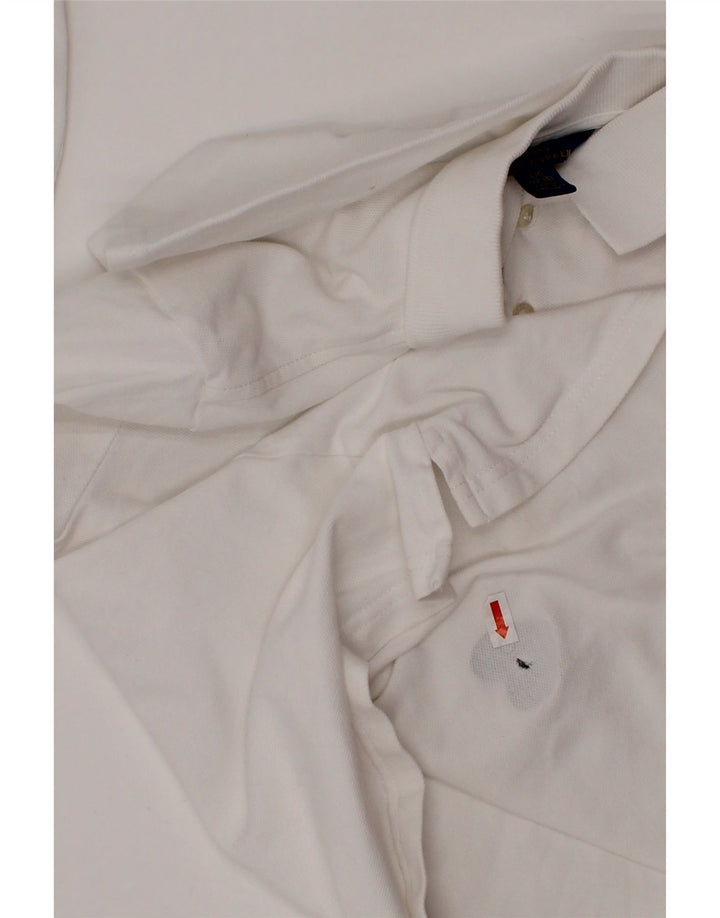 POLO RALPH LAUREN Girls Polo Shirt 12-13 Years Large White Cotton Heart