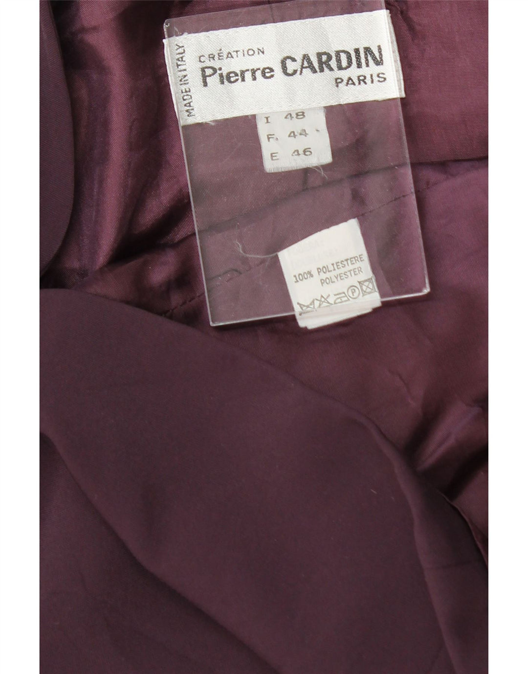 PIERRE CARDIN Womens Blazer Jacket EU 44 XL Purple Polyester Vintage Pierre Cardin and Second-Hand Pierre Cardin from Messina Hembry 