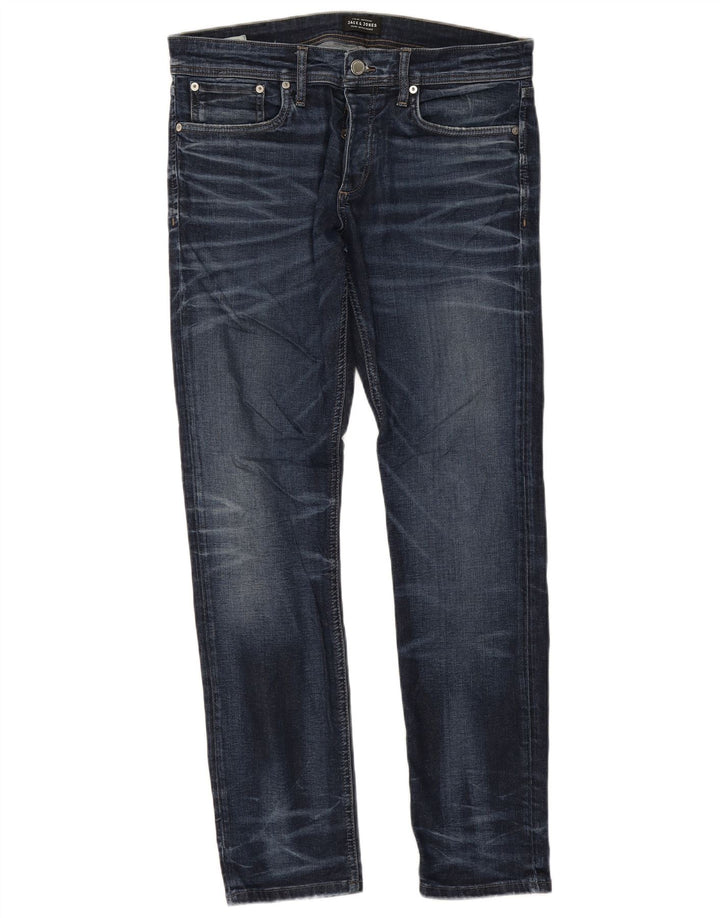 Jack & Jones Mens GLENN Slim Jeans W34 L32 Blue Cotton
