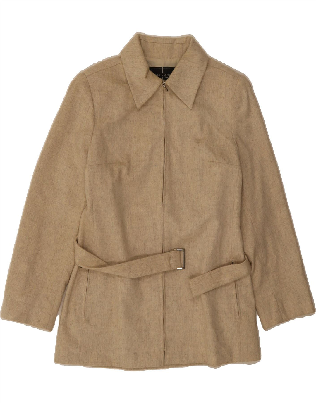 SARA GLENZER Womens Blazer Jacket IT 46 Large Beige Wool Vintage Sara Glenzer and Second-Hand Sara Glenzer from Messina Hembry 